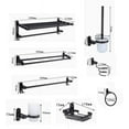 thumbnail image 3 of Fichiouy 9Pcs Modern Wall Mounted Bathroom Hardware Bath Accessories Bath Sets Black, 3 of 10
