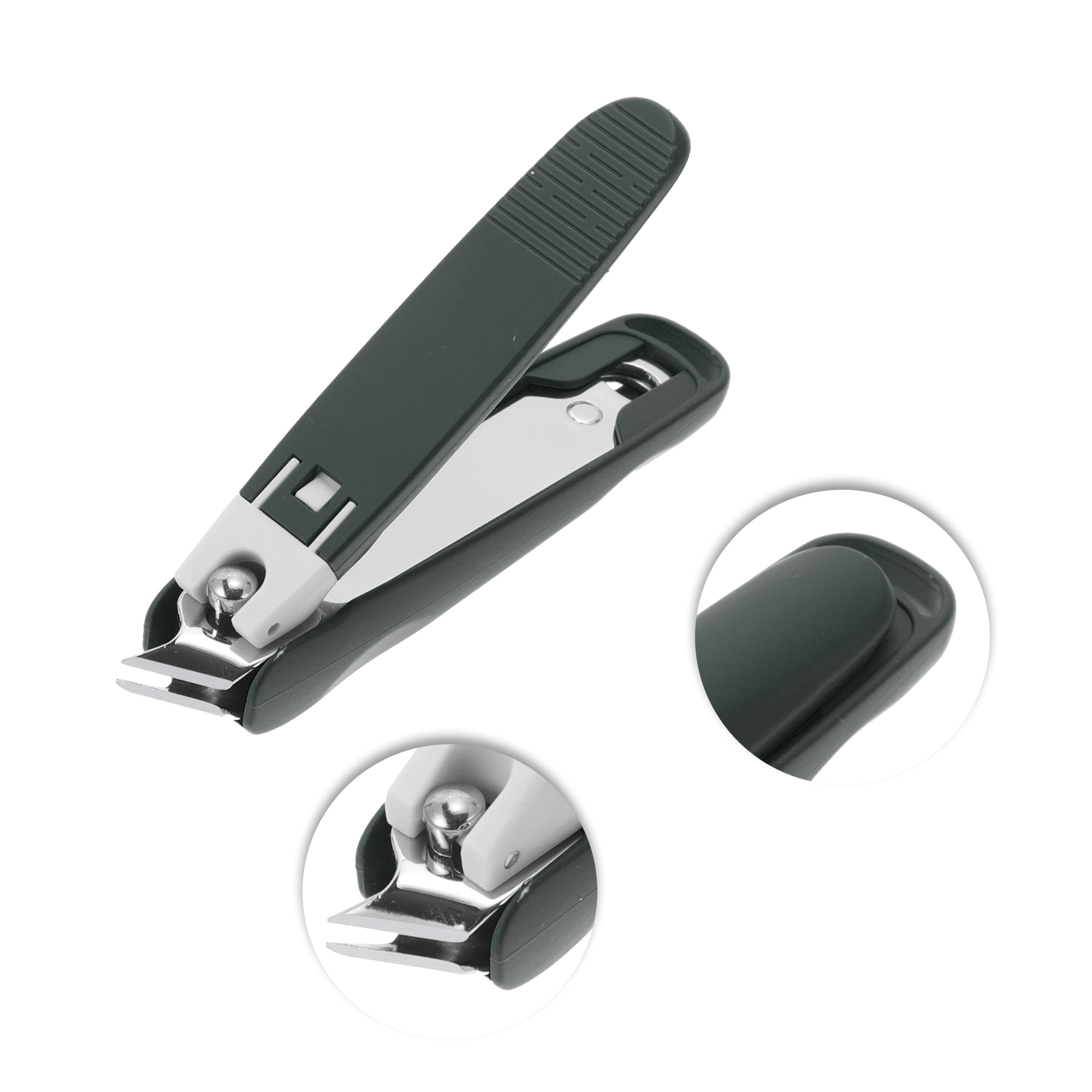 Unique Bargains 1pc Anti-splash Nail Clippers for Easy Nail Trimming Green Small