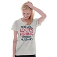 thumbnail image 4 of Wife Husband Loves Fishing Cute Girly Womens Slim Fit Graphic Tee Brisco Brands L, 4 of 5