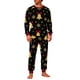 thumbnail image 2 of Pijama navideño para hombre, blusa y pantalones con estampado navideño a cuadros., 2 of 5
