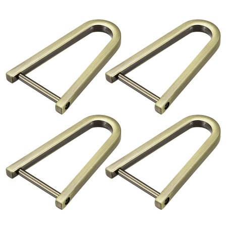 

Uxcell D-Rings Screw in Shackle 4Pack 50mm Horseshoe U Shape D Ring for Bag DIY Bronze