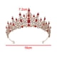 thumbnail image 5 of Tocado, piedras preciosas de lujo diamantes aleación tiara cena boda estilo tiara mujeres damas de honor novia niña MFZFUKR 223525-2, 5 of 8
