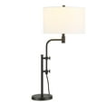 thumbnail image 3 of Evelyn&Zoe Polly Height-Adjustable Table Lamp with Fabric Shade, Blackened Bronze/White, 3 of 7