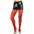thumbnail image 6 of ToBeInStyle Womens Valentine Opaque Pantyhose w/Large Hearts - Red w/Black Hearts - One Size, 6 of 6
