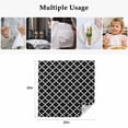 thumbnail image 4 of Black Morocco Cloth Napkins, Boho Modern Minimalist Abstract Geometric Washable and Reusable Dinner Napkins Set of 4, Table Napkin for Kitchen Party Birthday Wedding Hotel Housewarming 20"x20", 4 of 8