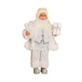 thumbnail image 2 of Figura de Papá Noel, bonito adorno para fiesta navideña, decoración navideña, Papá Noel de pie Blanco, 2 of 9