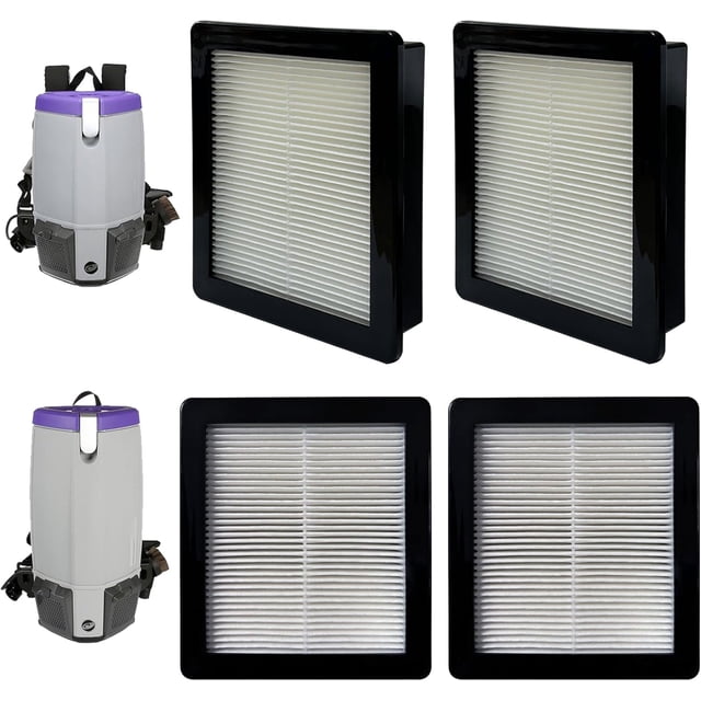 4 Pack 107315 HEPA Filter Compatible with Proteam Super Coach Pro 6, Pro 10, FS 6 & GoFree Flex Pro Backpack Vacuums