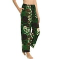 thumbnail image 2 of Naloa Camouflage Skull Print Women’s Ultra-Soft Comfy Pajama Lounge Pants with Pockets & Drawstring, 2 of 8