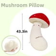 thumbnail image 3 of Giant Throw Pillow - Soft Mushroom Plush Pillow - Mushroom Shaped Stuffed Cushion - Comfortable Pregnant Mother Body Pillow -43.3 '', 3 of 8
