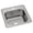 1 Faucet Hole, variant on Elkay Celebrity Stainless Steel 20" x 20" x 10-1/8", Single Bowl Drop-in Laundry Sink