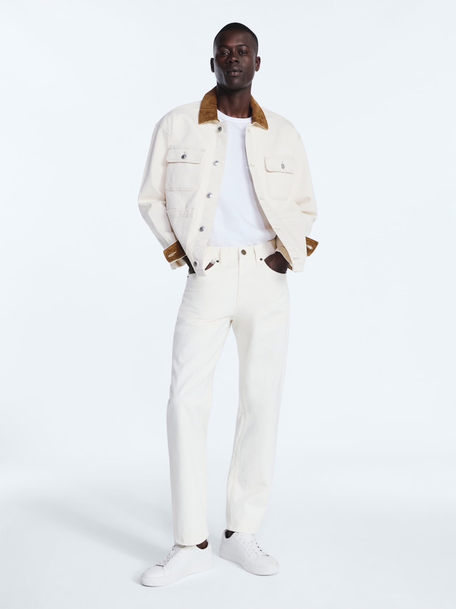 Free Assembly Men's Chore Jacket with Long Sleeves, Sizes S-3XL