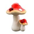 thumbnail image 2 of Outdoor Garden Mushroom Statue Resin Yard Ornament, Large Red Toadstool with Ladybugs, Weatherproof Lawn Decor for Patio, Porch, Balcony, and Fairy Garden, 2 of 6