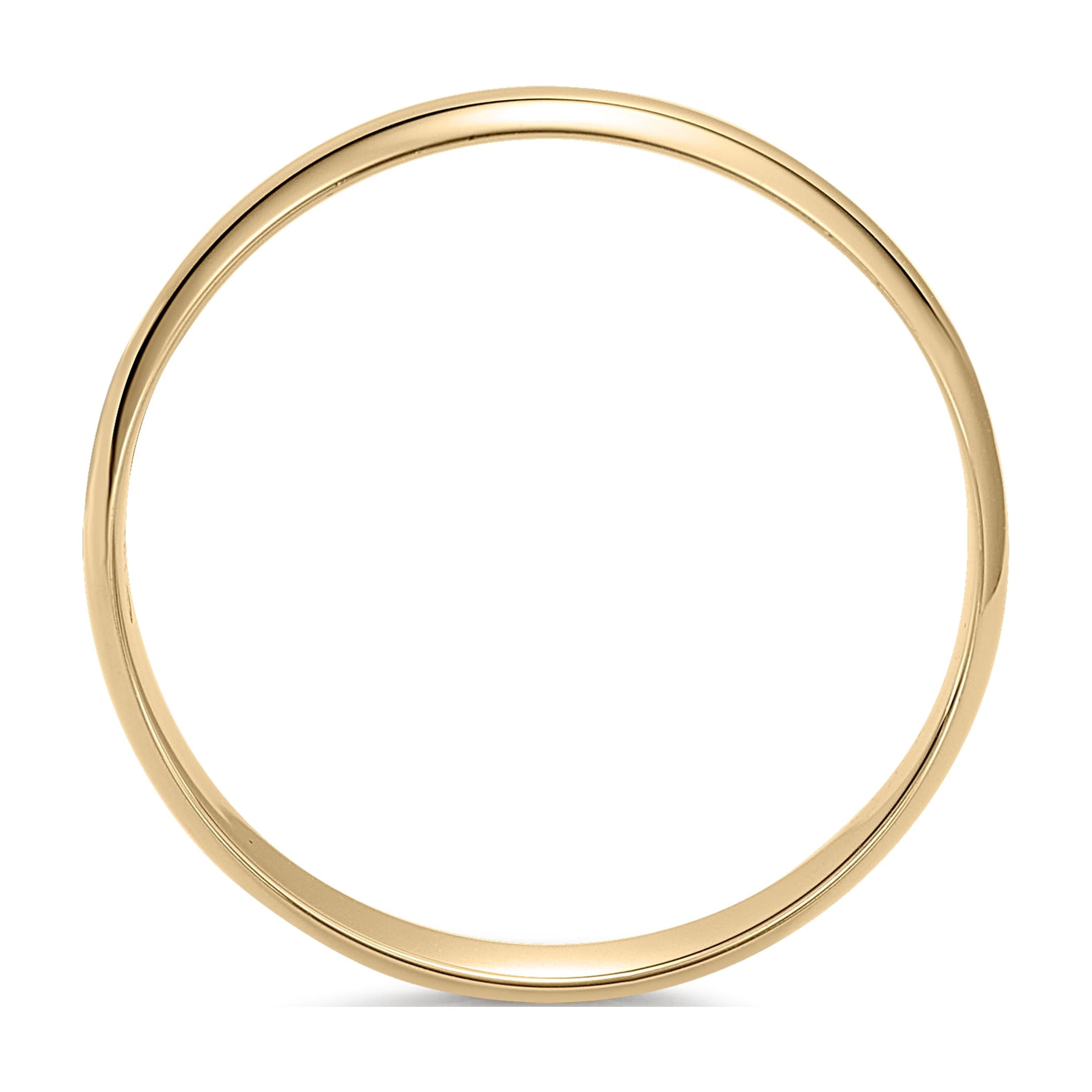 Oxford Ivy Men's 14K Gold Wedding Band 4mm Classic Yellow Gold Plain Wedding Band Ring Size 10.5