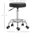 thumbnail image 3 of Tabouret de Salon Pivotant Réglable, Chaise de Tatouage à Roulettes Hydraulique, Noir, 3 of 10
