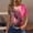 #Floral print_9 Hot Pink, variant on Womens Floral Print T-Shirts Round Neck Tee Short Sleeve Tops Loose Fit Tunic Blouses Gym Workout Summer Basic Boho Dressy Cute Tops 2025