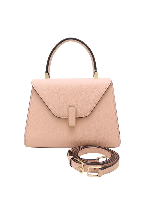 Pre-Owned Valextra Mini Iside Soft Calfskin Handbag, Cheek Pink, Women's, WBES0036028 (Model...