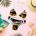 thumbnail image 6 of Crocodile Starry Sky Sunflower Swimsuit Bikini Set with Detachable Sponge and Adjustable Strap, Two-Pack, for Beach and Pool Parties, 6 of 6