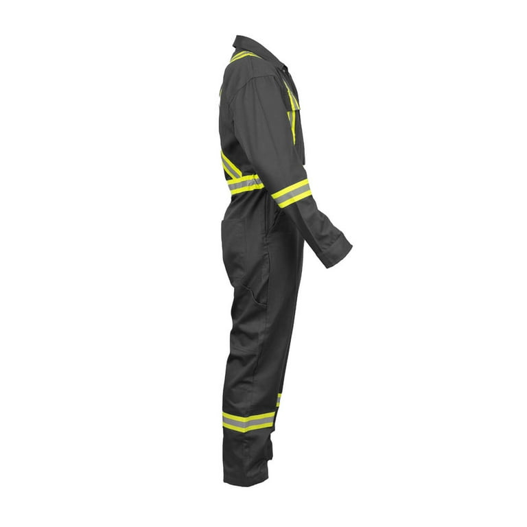 Flame Resistant FR High Visibility Hi Vis Coverall 88 C 12 N Small Dark Grey