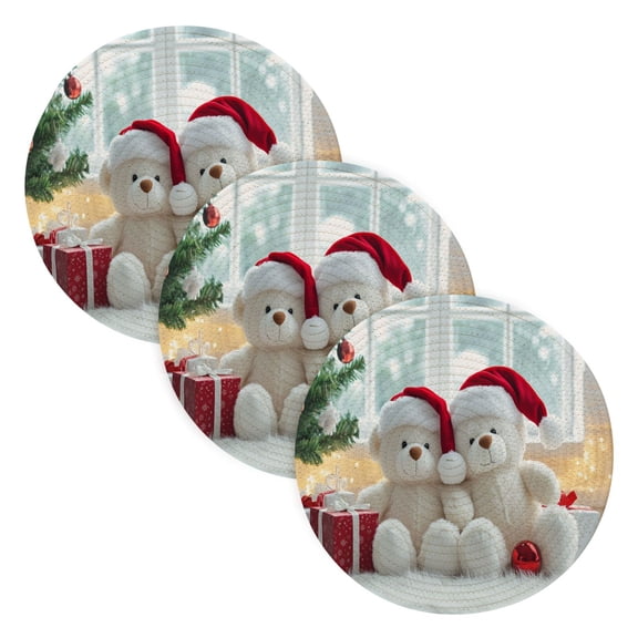 BZSMCE Mats for Pots,Pans Place Gift Sabearnta Simple Style Pattern Pot Mats