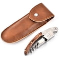 thumbnail image 1 of Wine Opener Double Hinged Metal Wine Key Bottle Opener with Foil Cutter & Pouch, 1 of 9