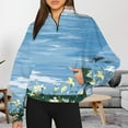 thumbnail image 1 of 2023 Chandail en Molleton de Mode pour Femmes 50 % de Rabais Liquidation Mode Automne Hiver Imprimé Floral Décontracté Sports Col Rond Survêtements Manches Longues Col à Revers Chandails à Capuchon à Fermeture Éclair, 1 of 5