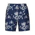 thumbnail image 4 of Lsque Mens Swim Trunks Dragon Pattern - Bathing Suit Compression Liner - Beach Swim Shorts Swimwear - (S-3XL) - Stretch Quick Dry -Large, 4 of 9