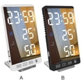 thumbnail image 4 of Matsuzay Reloj despertador con espejo LED de 6 pulgadas, botón táctil, reloj Digital de pared, pantalla de temperatura y humedad, puerto de salida USB, Electrónica No.02, 4 of 8