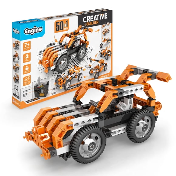 Engino - Jouets STIM Inventeur, 50 Modèles Motorisés, Trousse STIM pour Enfants 7+, Jouets d'Ingénierie, Trousse de Construction, Projet Scientifique, Cadeaux pour Garçons et Filles