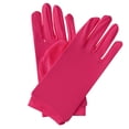 thumbnail image 2 of Nestiefly Men's and Women's Gloves Costume Accessories Wrist Length Stretch Cosplay Party Wedding Prom Gloves 2026 Hot Pink, 2 of 3