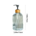 thumbnail image 3 of TOPRenddon 14oz Glass Soap Dispenser Set - Premium Vertical Grain Hand Soap & Dish Soap Dispenser for Kitchen/Bathroom (Black, Leakproof Pump), 3 of 7