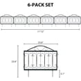 thumbnail image 2 of Hobloc Decorative Garden Fence Fencing 6 Panels, 11.8ft (L) x 23.6in(H) Rustproof Metal Wire Border Animal Barrier for Dog, Flower Edging for Yard Landscape Patio Outdoor Decor, 2 of 5