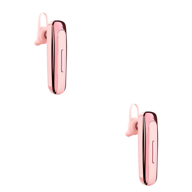 Seitruly Auricular compatible con Bluetooth Inalámbrico Auriculares con gancho para la oreja con cancelación de ruido A prueba de sudor Auriculares Oro rosa 2piezas