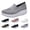Silver, variant on RotHome Orthopedic Walking Shoes for Women, Breathable Woven Slip-On Sneakers with Arch Support, Non-Slip Sole Comfortable Nursing Shoes for Standing All Day