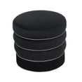 thumbnail image 5 of Lakka Black Velvet Ottoman, 5 of 12