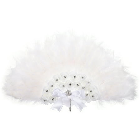 

Plume Folding Fans Wedding Handheld Fans Unique Chinese Style Dancing Fan