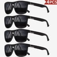 thumbnail image 3 of Typpkmm 1/3/ Men Classical Square Sports Sunglasses Lightweight Pc Frame Uv400 for Driving Fishing Cycling Unisex Durability 4PCS, 3 of 7