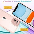 thumbnail image 4 of for iPhone 11 Case Sparkly Diamond Crystal Metal Bling Camera Lens Cover Back Clear & Matte Bumper Silicone Shockproof Protective Case + Screen Protector for Girls and Women -Pink, 4 of 12