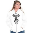 thumbnail image 3 of Heart Nuclear Explosion Symbolic Unisex Fleece Graphic Zip Up Hoodie Brisco Brands 2X, 3 of 5