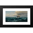 thumbnail image 2 of Max Jensen 18x11 Black Modern Framed Museum Art Print Titled - Ship on the High Seas, 2 of 5