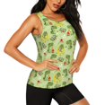 thumbnail image 2 of Fotbe Cute Dinosaurs Cartoon Womens Loose Fit Casual Flowy Slim-Fit Tank Tops Athletic Round Neck Trendy Sleeveless Summer Tops for Gym and Yoga-X-Large, 2 of 7