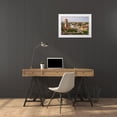 thumbnail image 3 of Miglavs, Janis 24x17 White Modern Wood Framed Museum Art Print Titled - Morning hillside view of Santa Ana church-the plaza-Trinidad streets and the ocean-Cuba, 3 of 4