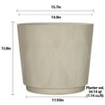 thumbnail image 4 of Better Homes & Gardens Hudson Cream Resin Planter, 15.7" x 15.7" x 13.8", 4 of 9