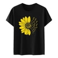 thumbnail image 4 of Busydd Womens Summer Tops Fashion Print Cotton T Shirts for Women Casual Round Neck Short Sleeve Graphic Tees Comfy Breathable Going Out Tops S, 4 of 5