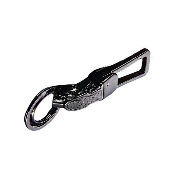Minnieouse LLavero de cabeza de leopardo, llavero portátil ligero, cierre de Metal anticorrosión, soporte de rotación, accesorio para llaves, teléfono Ropa, zapatos y accesorios Miscelánea Negro Minnieouse AP013996-02