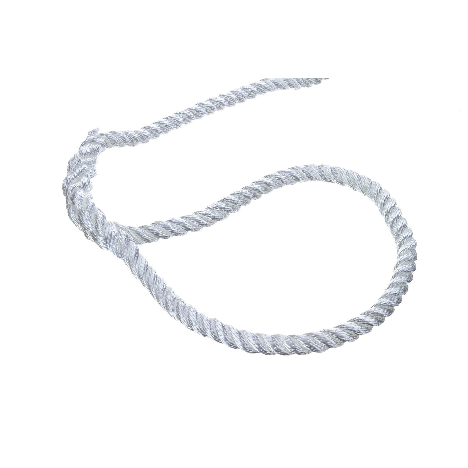 Seachoice 42551 3-Strand Twisted Nylon Dock Line, White