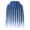 thumbnail image 5 of Plus Size Striped Hoodies for Women Drop Shoulder Long Sleeve Drawstring Oversize Fit Pocket Hooded Sweatshirt Tops (S, Blue 01), 5 of 5