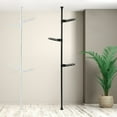 thumbnail image 2 of Pouseayar Adjustable Laundry Pole Clothes Drying Rack Coat Hanger for Bedroom ,Black, 2 of 8