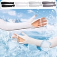 thumbnail image 7 of 2-Pack 21 Inch Gray Cooling Arm Sleeves with Thumb Holes - Ice Silk UPF 50+ UV Sun Protection Loose Fit Sport Sleeves for Men & Women, 7 of 7