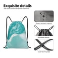 thumbnail image 4 of Daiia Teal Turquoise 1 Pattern Drawstring Backpack, Gym Bag, Lightweight Backpack, Water-Resistant Bag Travel Sports Backpack, Fitness Bag, Yoga Bag-Small, 4 of 6
