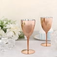 thumbnail image 2 of BalsaCircle 6 Pieces 8 oz Metallic Blush Premium Disposable Plastic Wine Glasses Tableware, 2 of 8